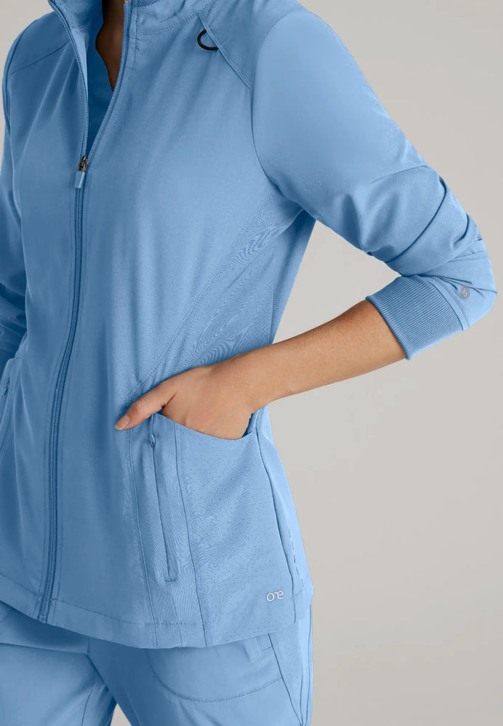 Barco Scrubs Women's Venture Warm-Up Ceil Blue | scrub-supply.com