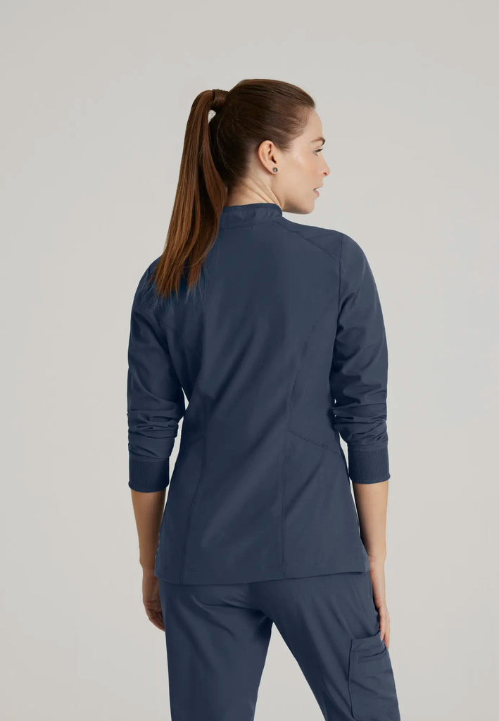 Barco Scrubs Women's Venture Warm-Up Steel | scrub-supply.com