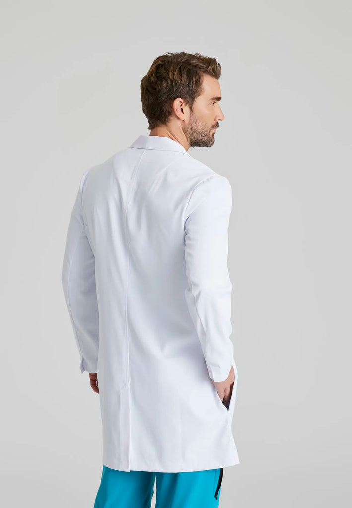 Barco Scrubs Men's Verse Lab Coat White | scrub-supply.com