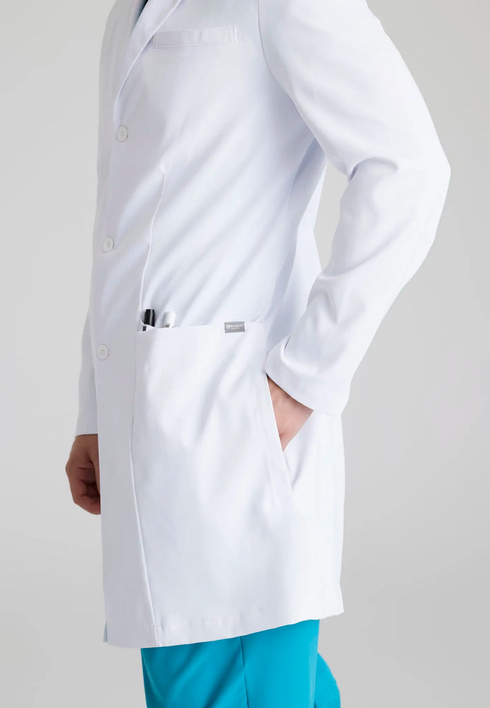 Barco Scrubs Men's Verse Lab Coat White | scrub-supply.com