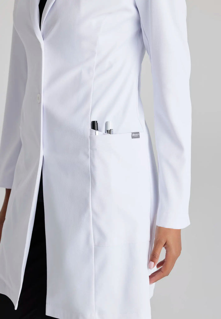 Barco Scrubs Women's Grace Lab Coat White | scrub-supply.com