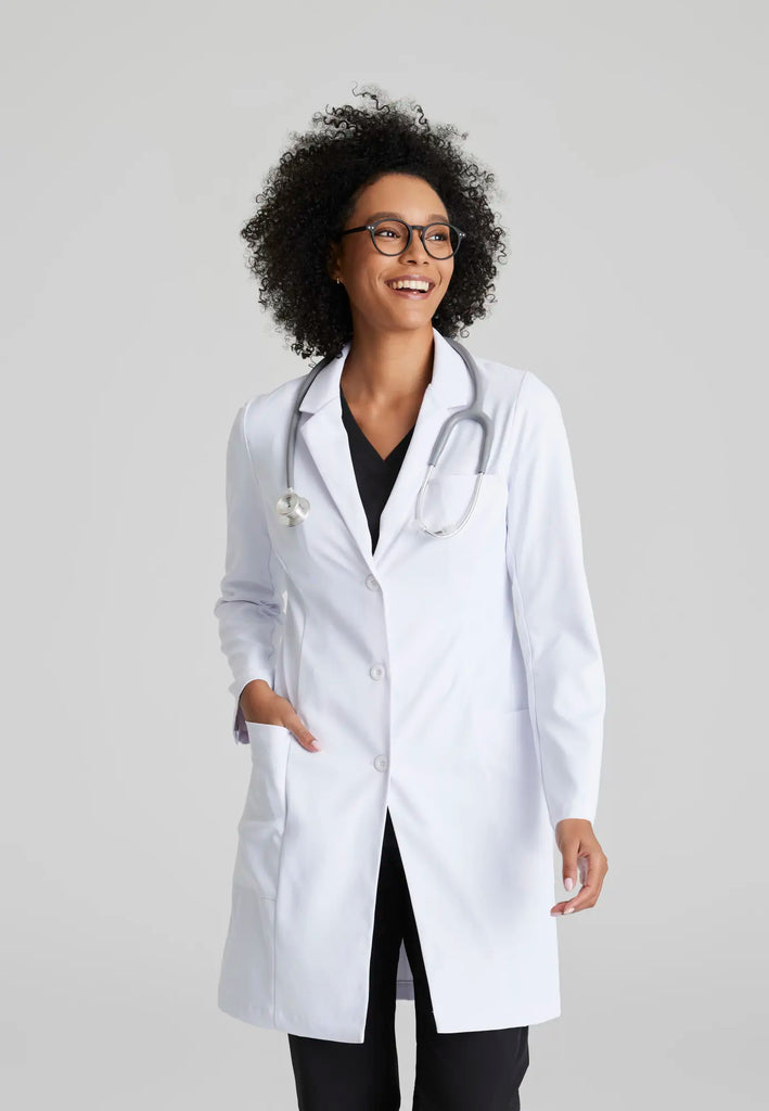 Barco Scrubs Women's Grace Lab Coat White | scrub-supply.com