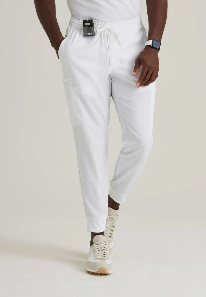 Barco Scrubs Men's Rally Jogger White | scrub-supply.com