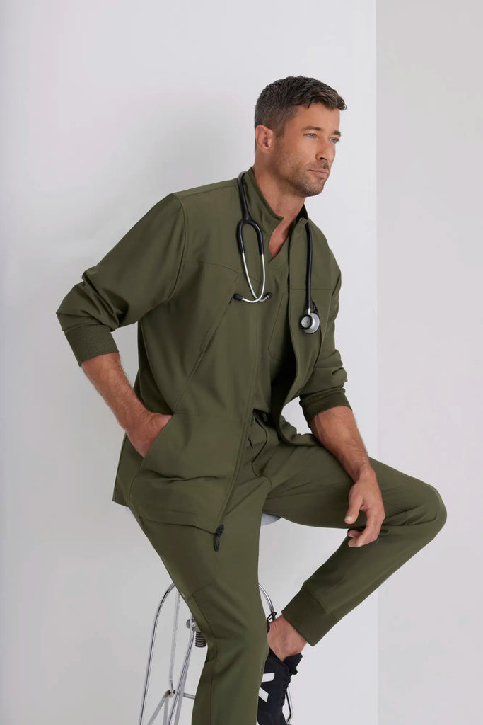 Barco Scrubs Men's Rally Jogger Olive | scrub-supply.com