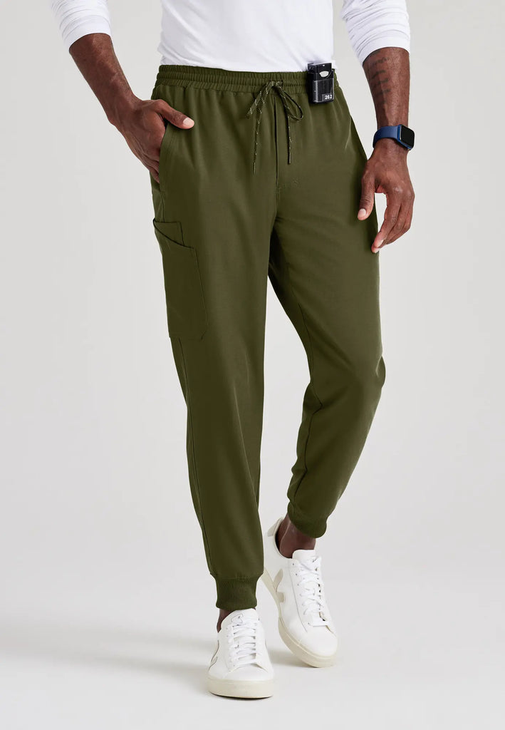 Barco Scrubs Men's Rally Jogger Olive | scrub-supply.com