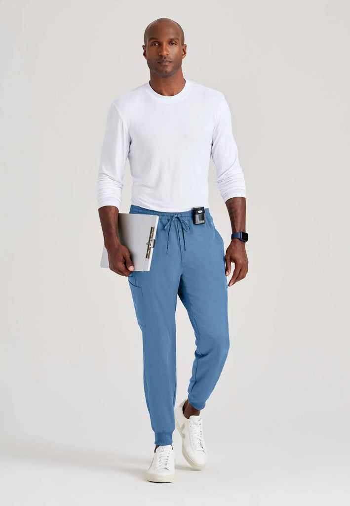 Barco Scrubs Men's Rally Jogger Ceil Blue | scrub-supply.com