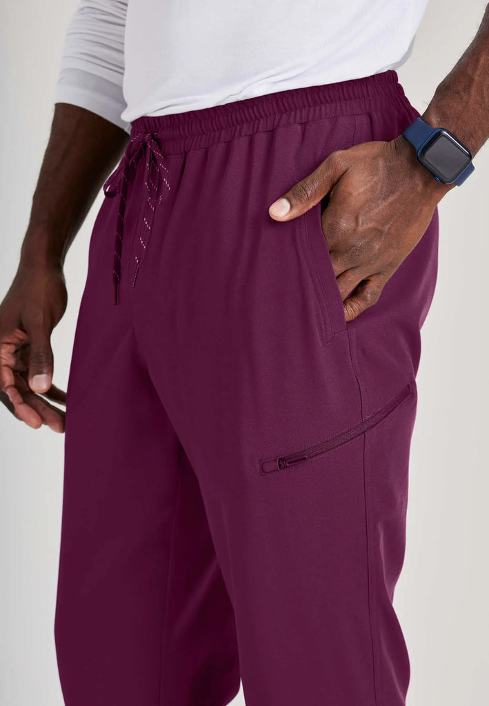 Barco Scrubs Men's Rally Jogger Wine | scrub-supply.com