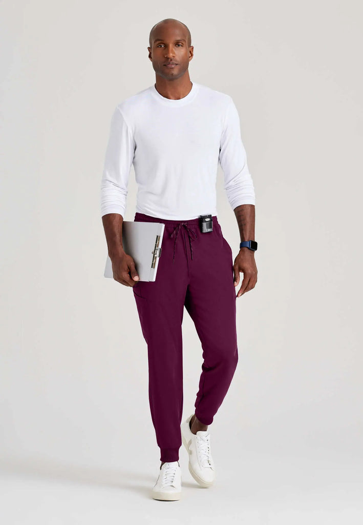 Barco Scrubs Men's Rally Jogger Wine | scrub-supply.com