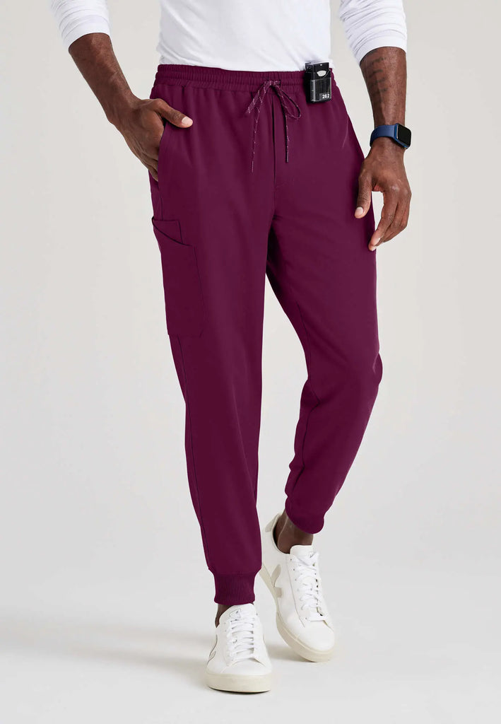 Barco Scrubs Men's Rally Jogger Wine | scrub-supply.com