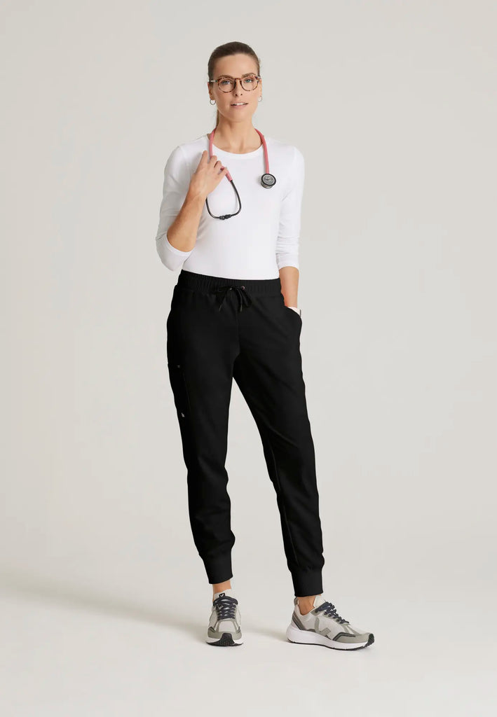 Barco Scrubs Women's Union Jogger Black | scrub-supply.com