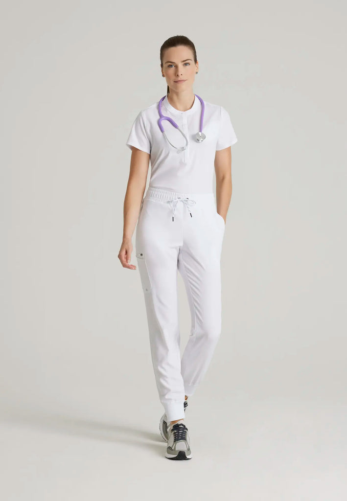 Barco Scrubs Women's Union Jogger White | scrub-supply.com