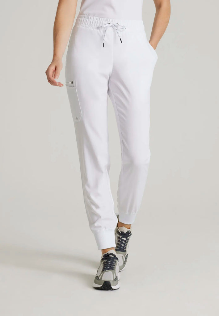 Barco Scrubs Women's Union Jogger White | scrub-supply.com