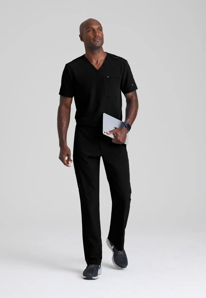 Barco Scrubs Men's Rally Top Black | scrub-supply.com