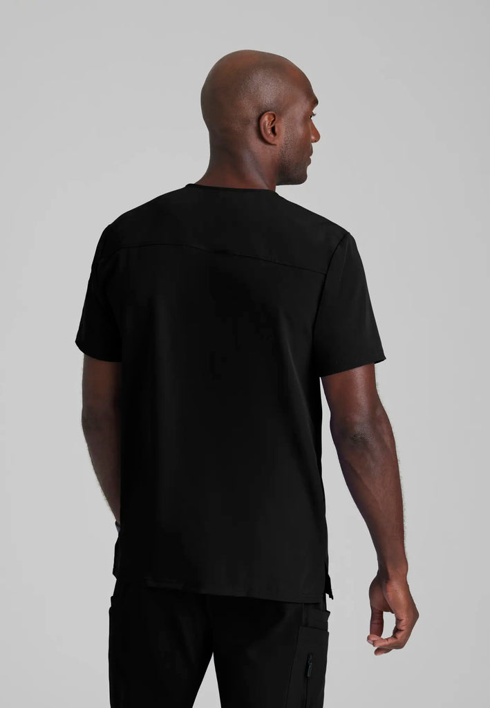 Barco Scrubs Men's Rally Top Black | scrub-supply.com