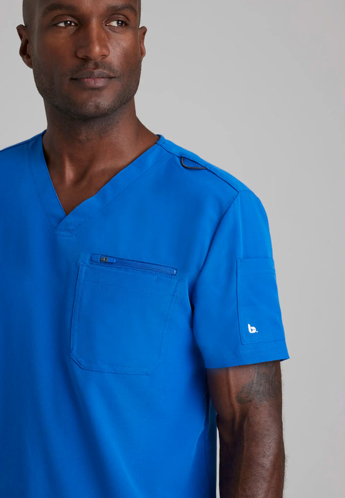 Barco Scrubs Men's Rally Top New Royal | scrub-supply.com