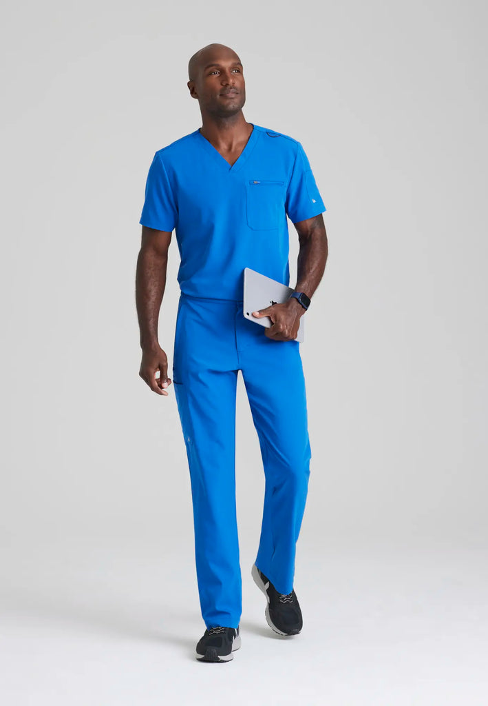 Barco Scrubs Men's Rally Top New Royal | scrub-supply.com