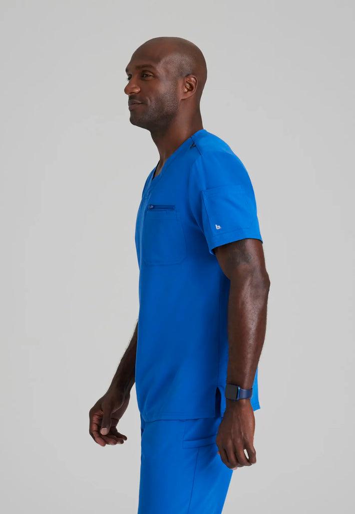 Barco Scrubs Men's Rally Top New Royal | scrub-supply.com