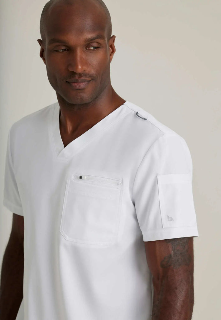 Barco Scrubs Men's Rally Top White | scrub-supply.com