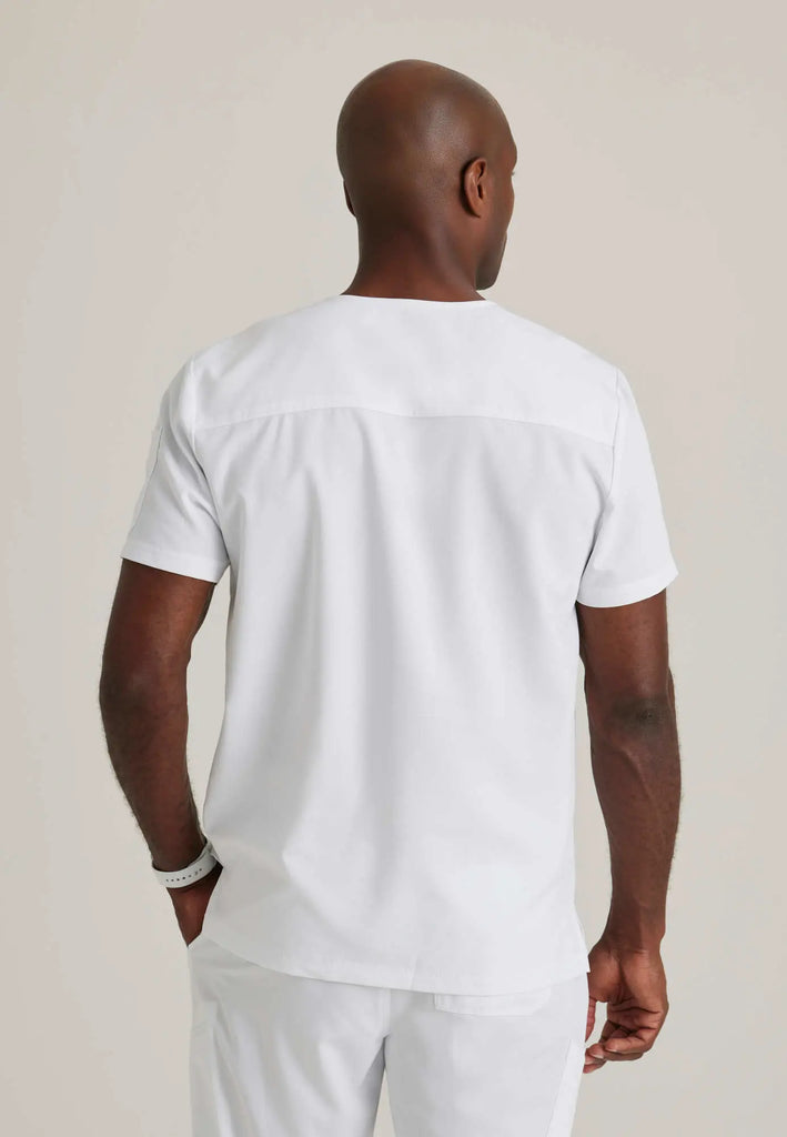 Barco Scrubs Men's Rally Top White | scrub-supply.com