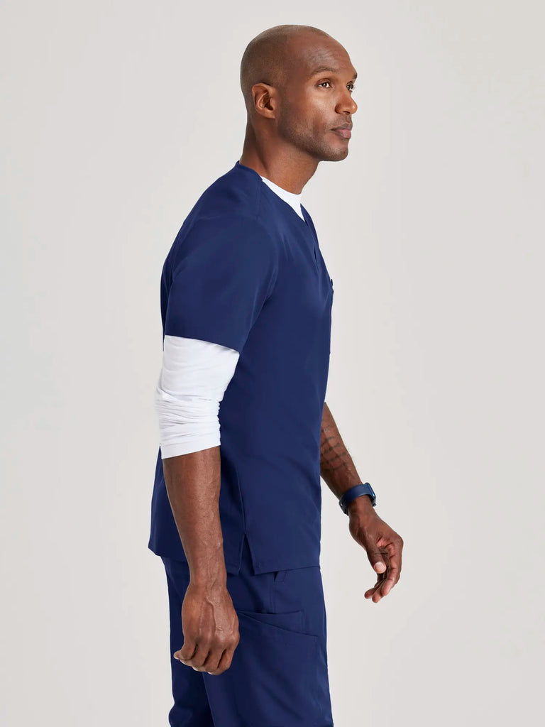 Barco Scrubs Men's Rally Top Indigo | scrub-supply.com