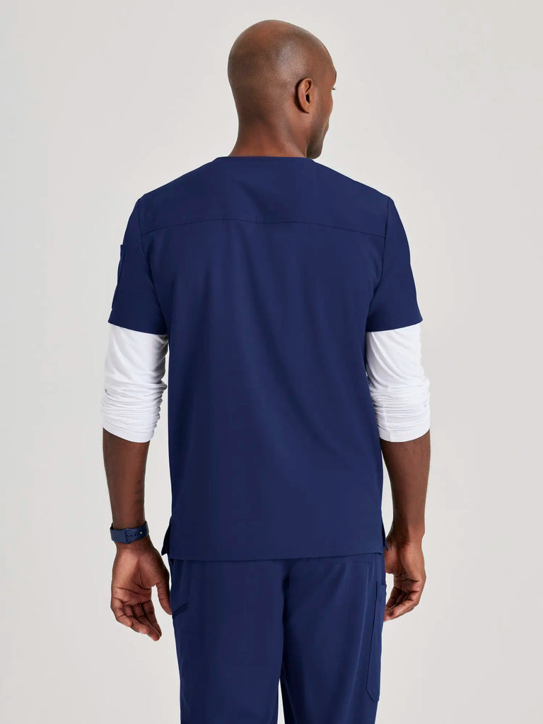 Barco Scrubs Men's Rally Top Indigo | scrub-supply.com