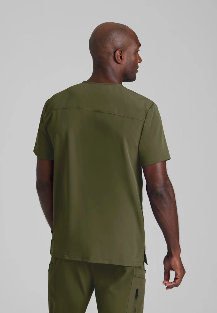 Barco Scrubs Men's Rally Top Olive | scrub-supply.com