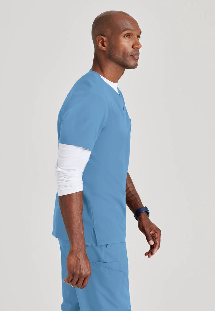 Barco Scrubs Men's Rally Top Ceil Blue | scrub-supply.com