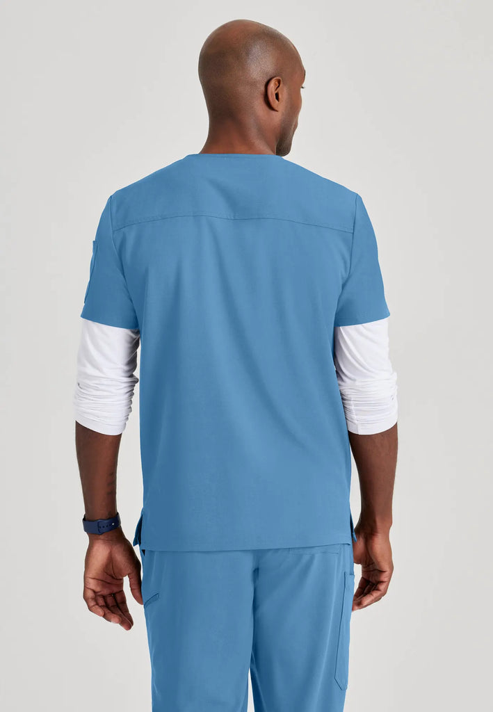 Barco Scrubs Men's Rally Top Ceil Blue | scrub-supply.com