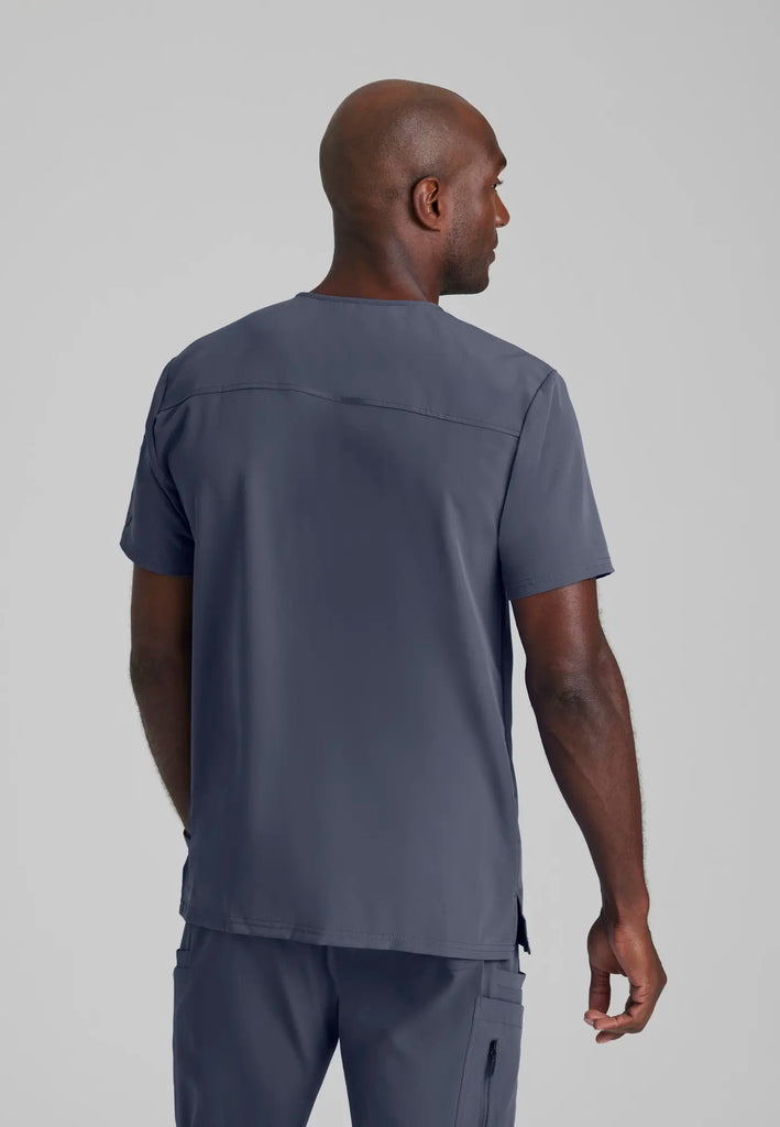 Barco Scrubs Men's Rally Top Steel | scrub-supply.com