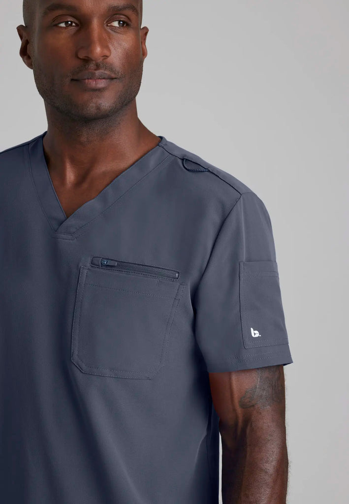 Barco Scrubs Men's Rally Top Steel | scrub-supply.com