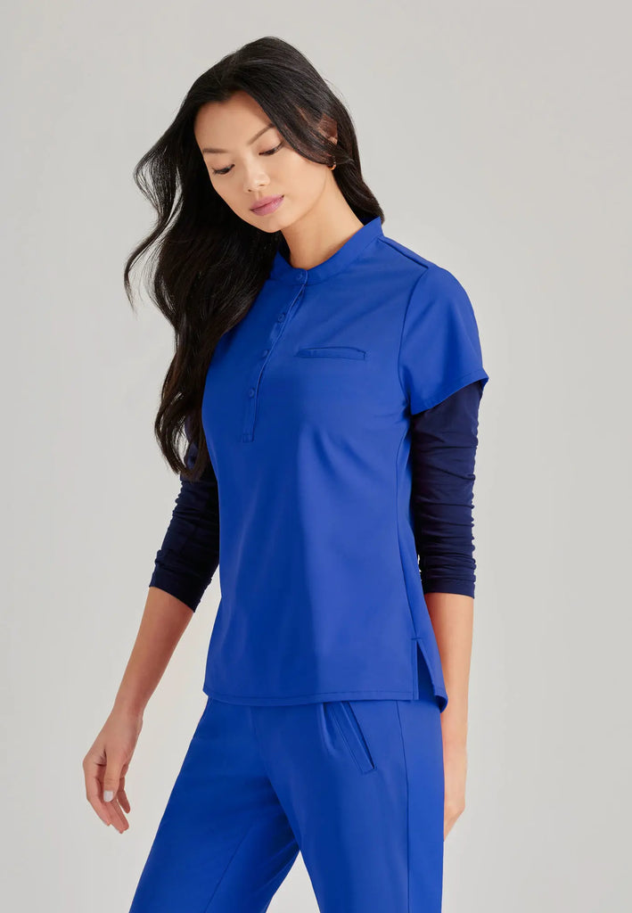 Barco Scrubs Women's Mission Top New Royal | scrub-supply.com