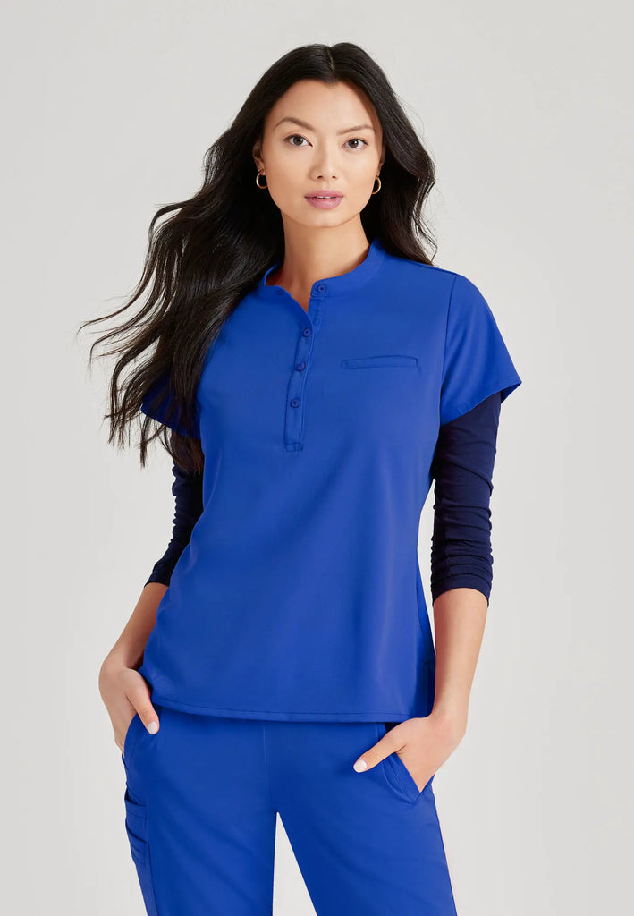 Barco Scrubs Women's Mission Top New Royal | scrub-supply.com