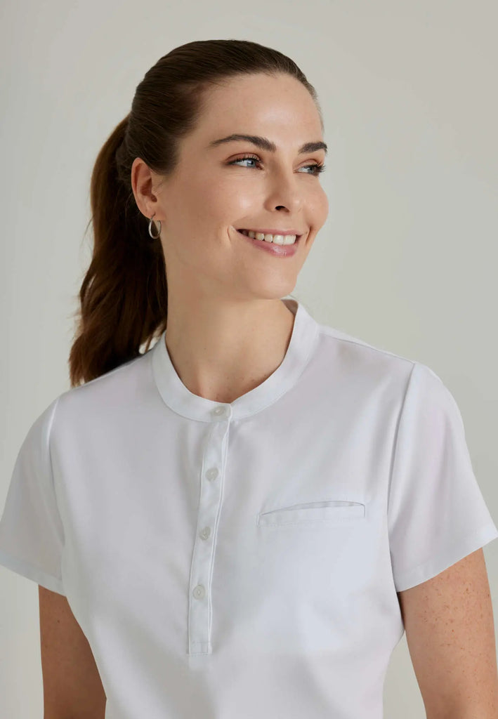 Barco Scrubs Women's Mission Top White | scrub-supply.com