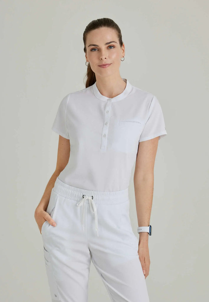 Barco Scrubs Women's Mission Top White | scrub-supply.com