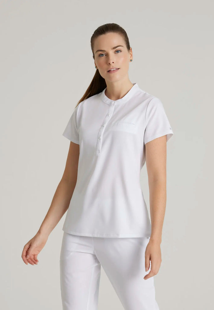 Barco Scrubs Women's Mission Top White | scrub-supply.com