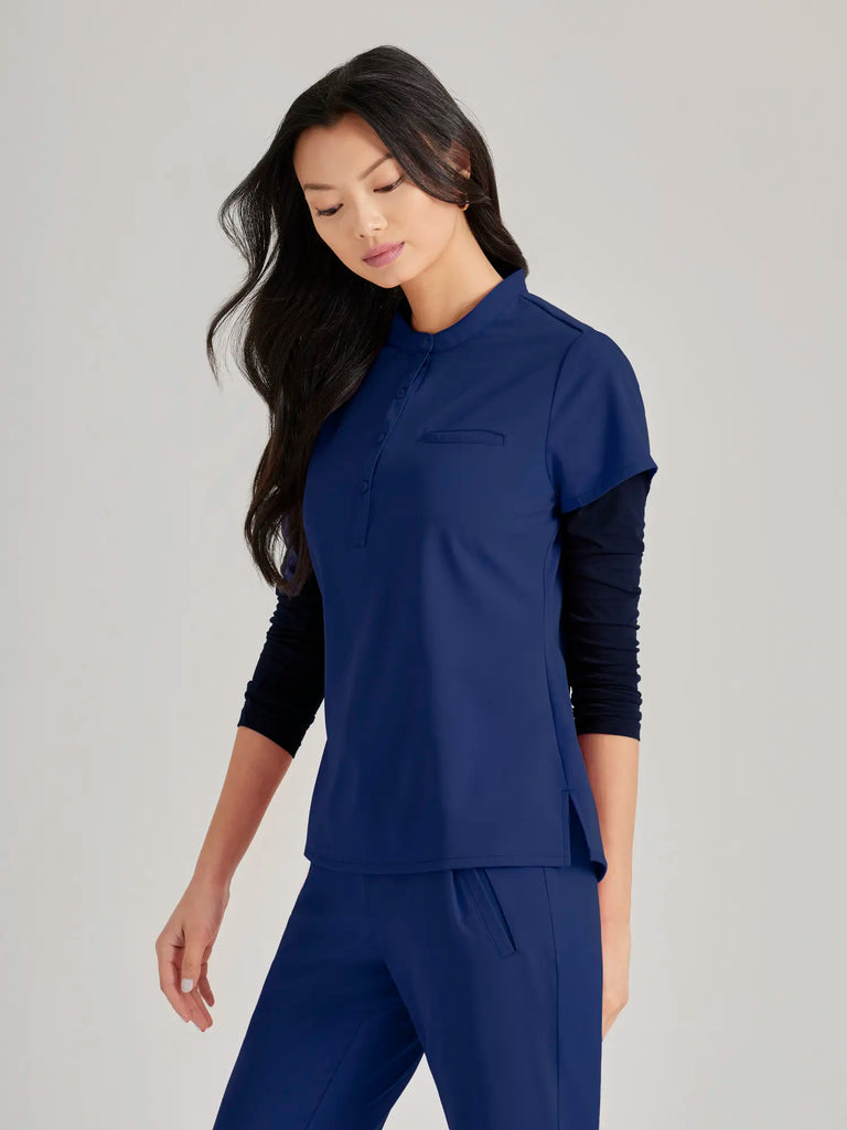 Barco Scrubs Women's Mission Top Indigo | scrub-supply.com