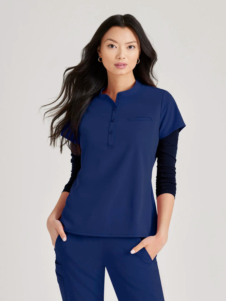 Barco Scrubs Women's Mission Top Indigo | scrub-supply.com