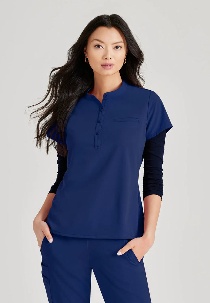 Barco Scrubs Women's Mission Top Indigo | scrub-supply.com