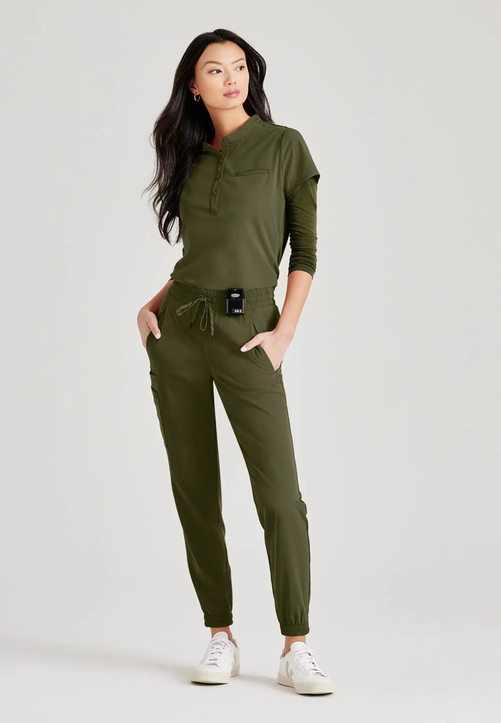 Barco Scrubs Women's Mission Top Olive | scrub-supply.com