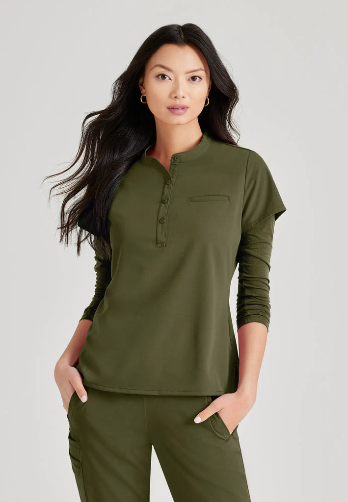 Barco Scrubs Women's Mission Top Olive | scrub-supply.com