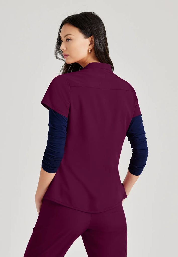 Barco Scrubs Women's Mission Top Wine | scrub-supply.com