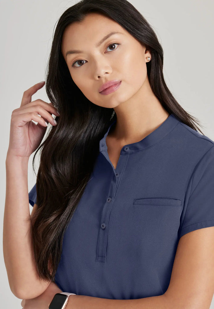 Barco Scrubs Women's Mission Top Steel | scrub-supply.com