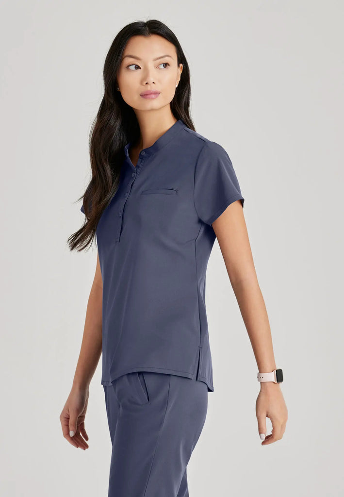 Barco Scrubs Women's Mission Top Steel | scrub-supply.com