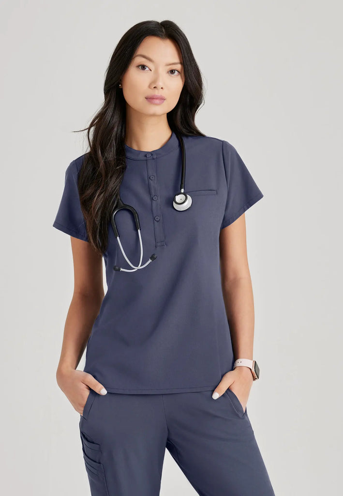 Barco Scrubs Women's Mission Top Steel | scrub-supply.com