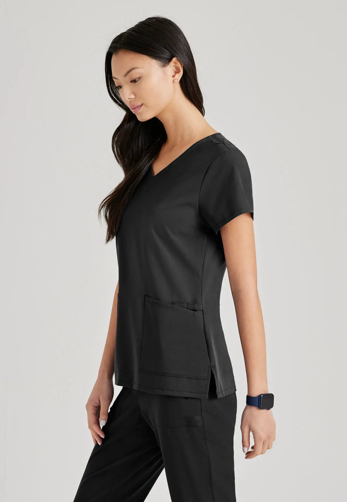 Barco Scrubs Women's Purpose Top Black | scrub-supply.com