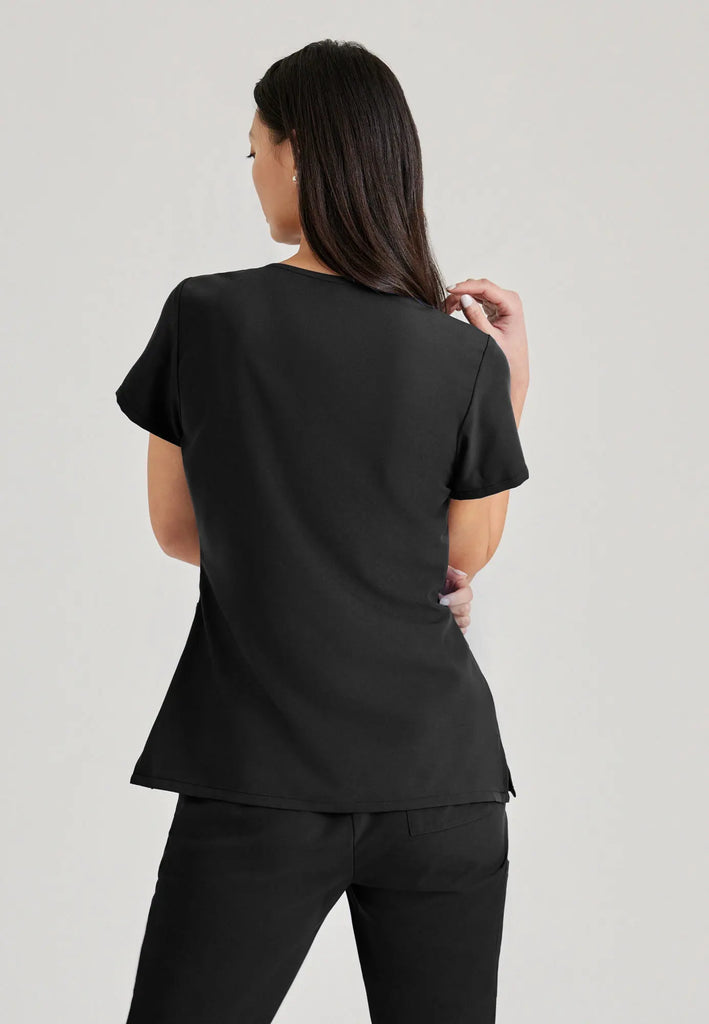 Barco Scrubs Women's Purpose Top Black | scrub-supply.com