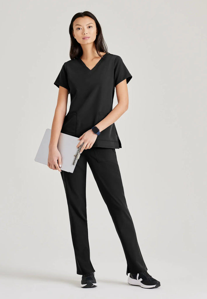 Barco Scrubs Women's Purpose Top Black | scrub-supply.com