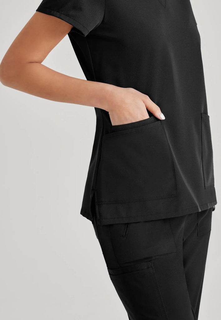 Barco Scrubs Women's Purpose Top Black | scrub-supply.com