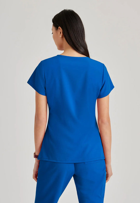 Barco Scrubs Women's Purpose Top New Royal | scrub-supply.com