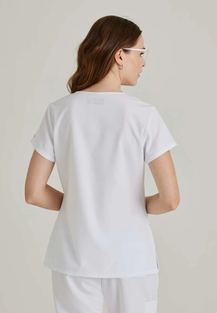 Barco Scrubs Women's Purpose Top White | scrub-supply.com